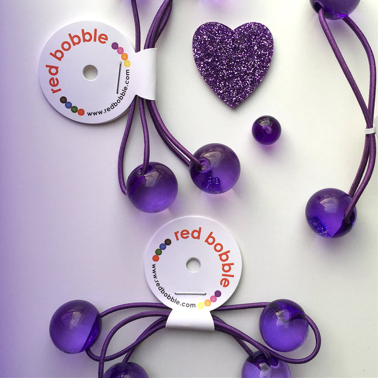 Original Patty Pan Purple Bobble Hair Ties