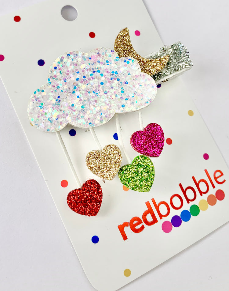 Dangling Hearts Hair Clip