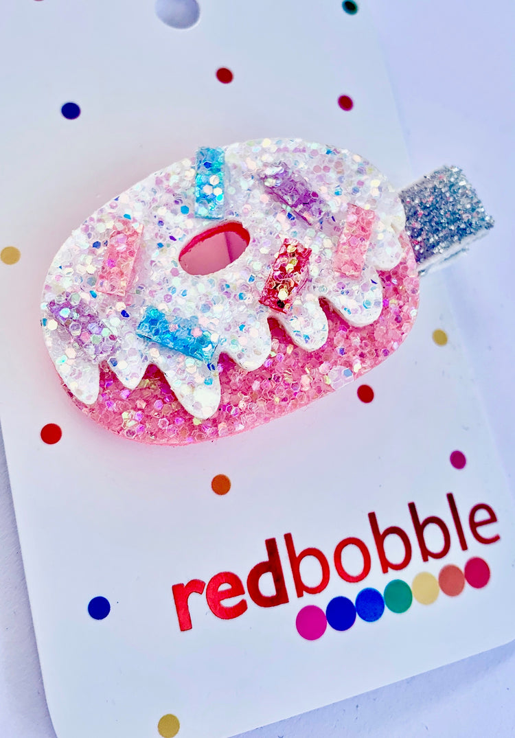 Glitter Donut Hair Clip