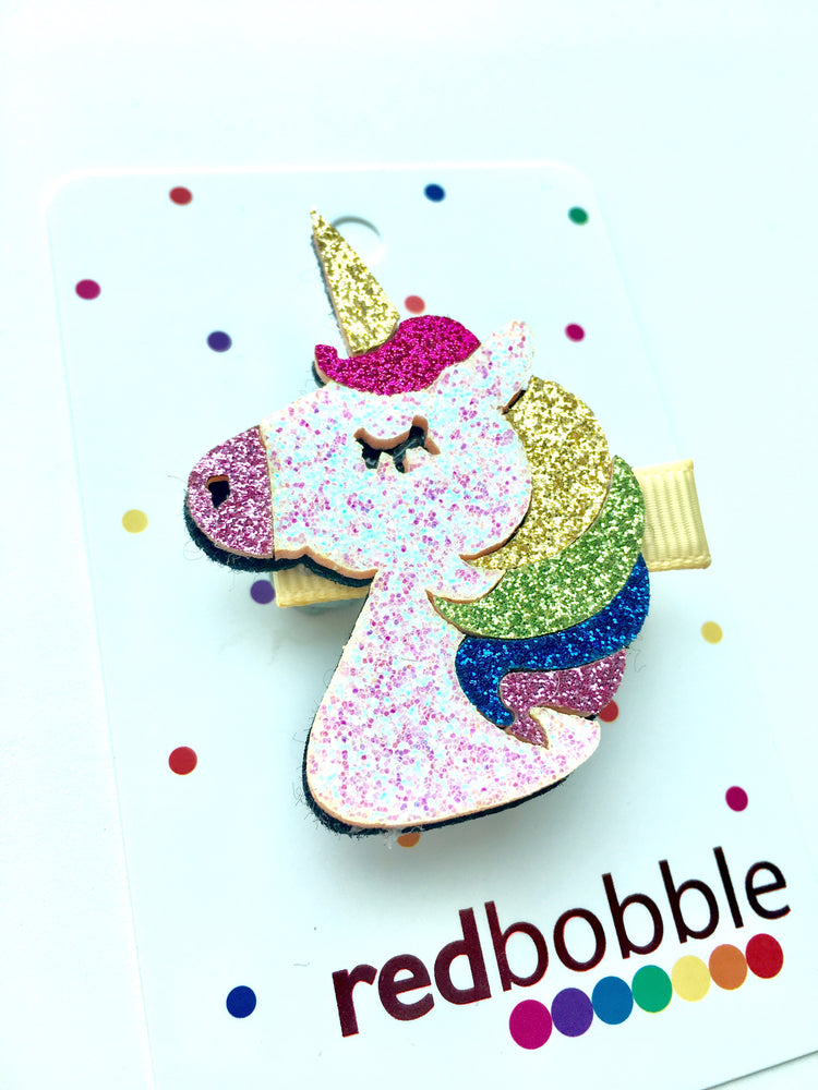 Glitter Unicorn Clip