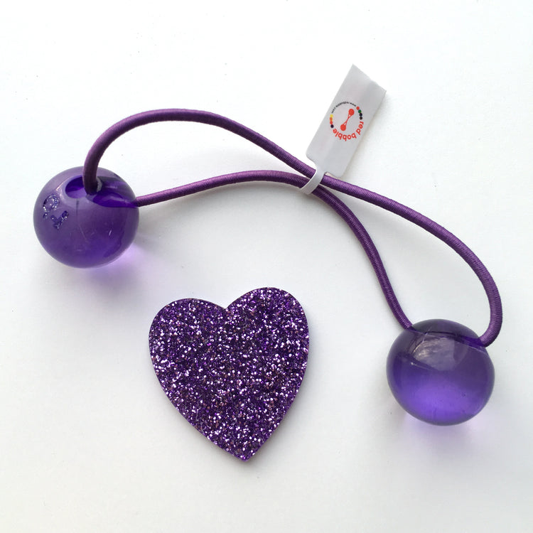 Original Patty Pan Purple Bobble Hair Ties