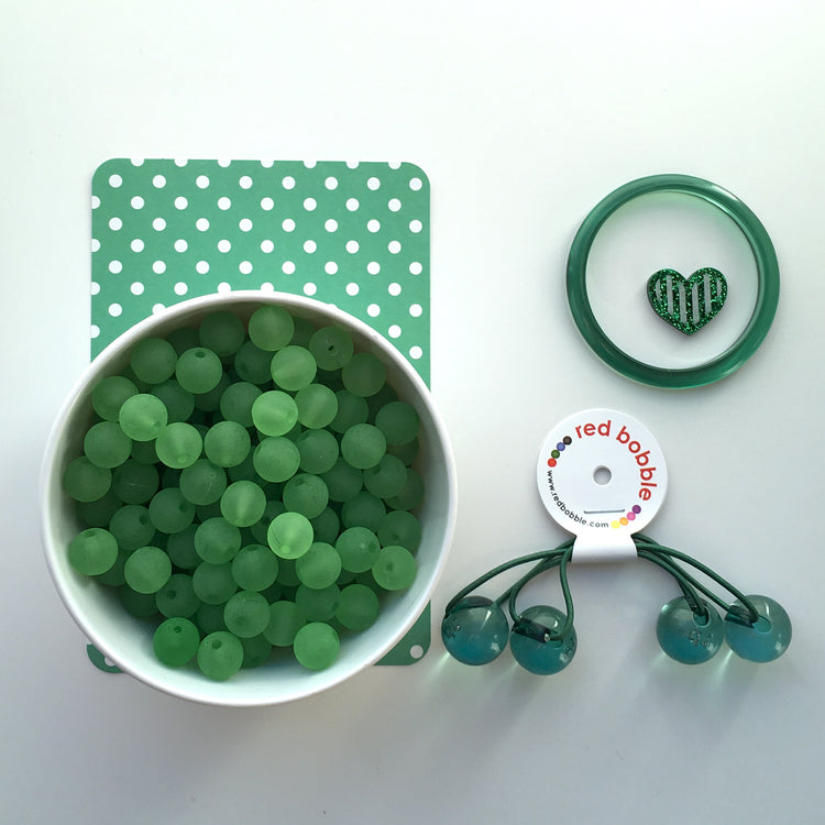 Original Gum Ball Green Bobble Hair Ties