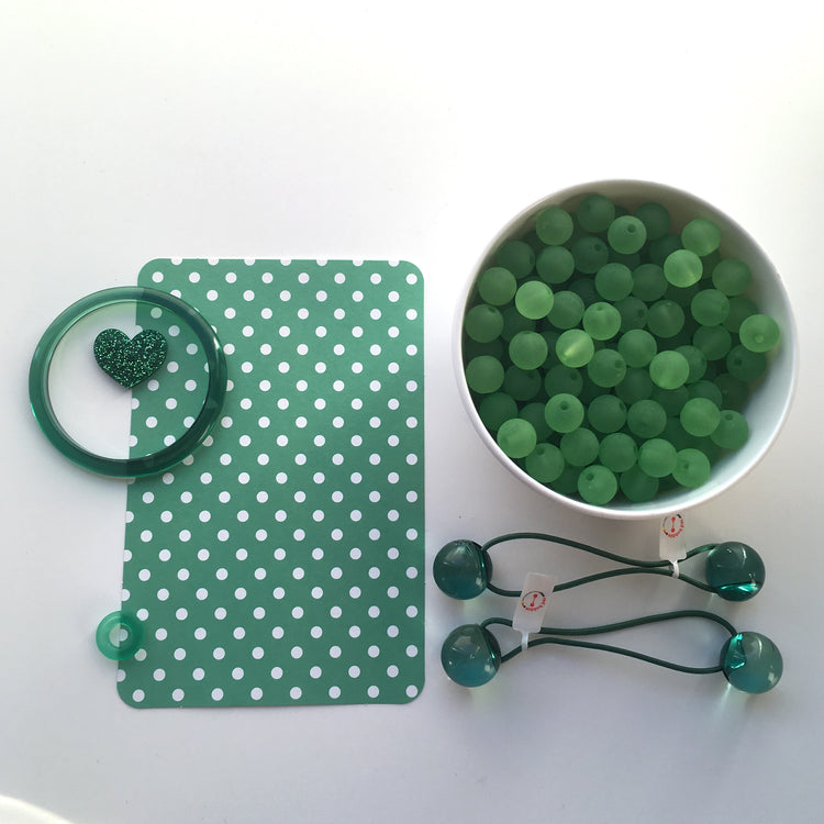 Original Gum Ball Green Bobble Hair Ties