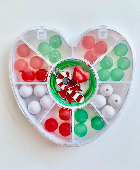 Mini Heart : Candy Cane : Bobble It Yourself Kit