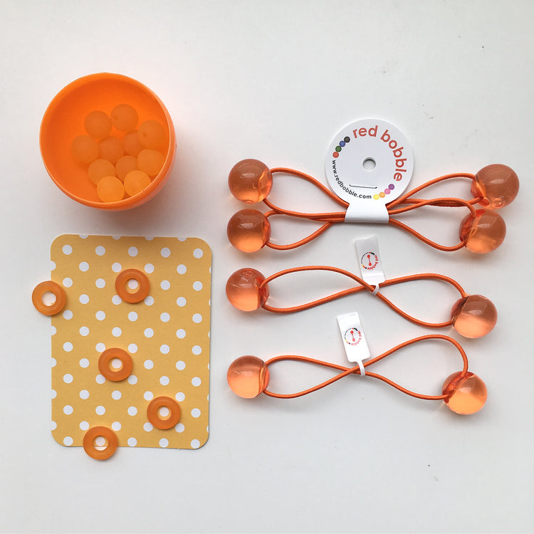 Original Orange Fanta Grin Bobble Hair Ties