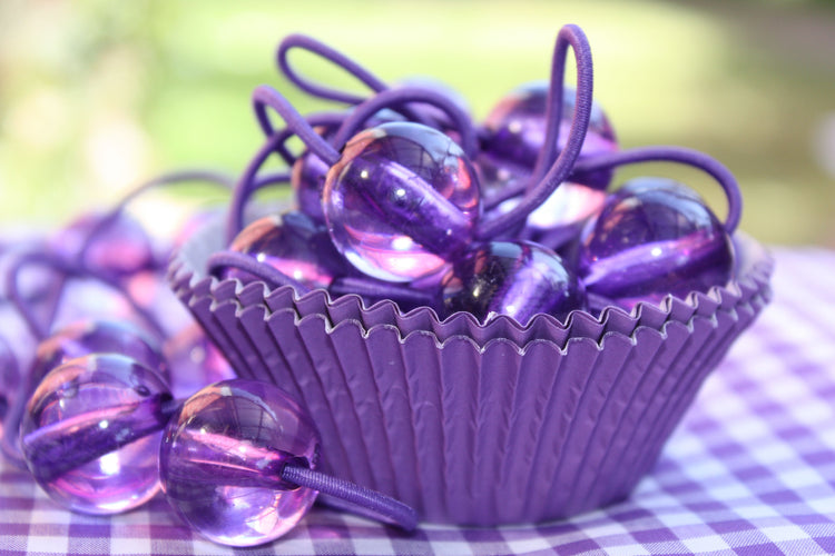 Original Patty Pan Purple Bobble Hair Ties