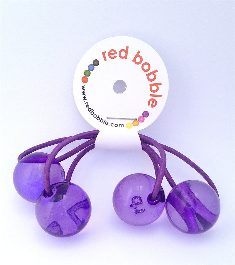 Original Patty Pan Purple Bobble Hair Ties